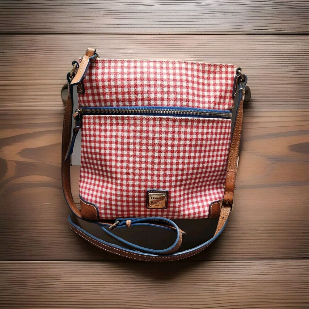 Dooney & Bourke RED/WHITE Small Gingham Check Collection.